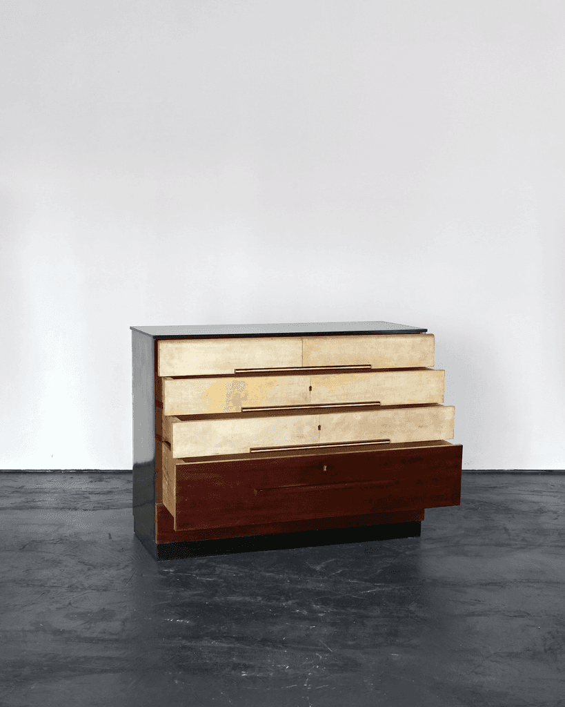 Italian Modernist C.1940s Vellum Chest of Drawers
