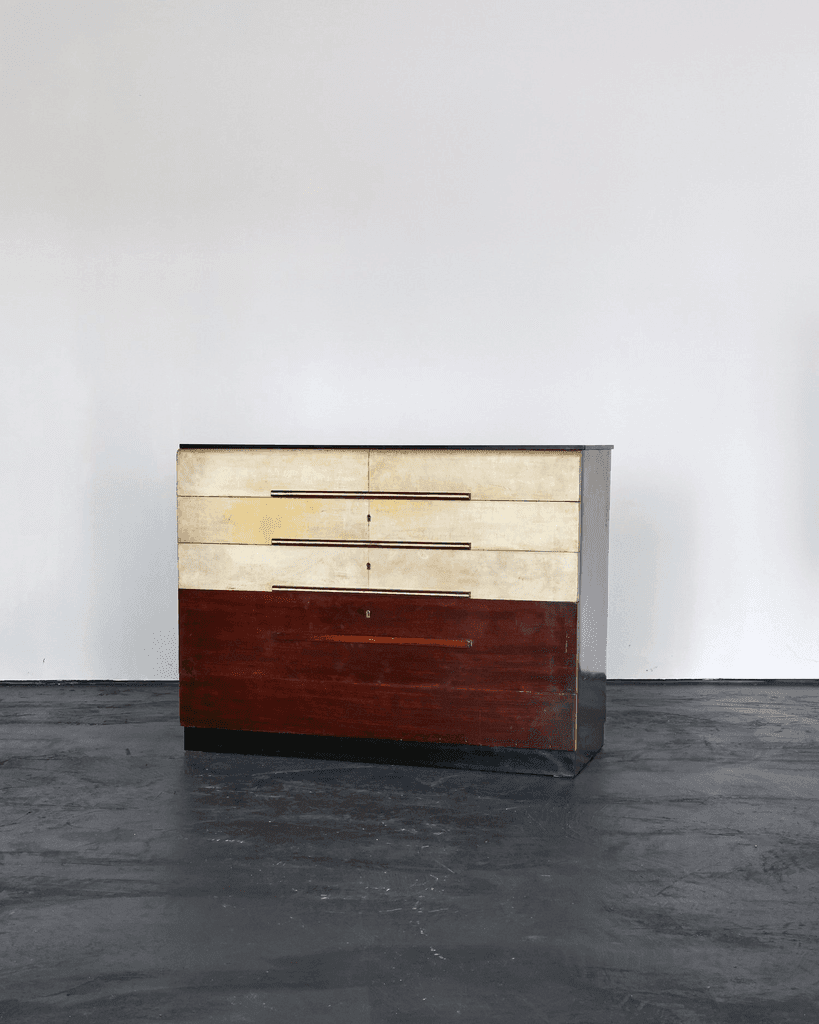 Italian Modernist C.1940s Vellum Chest of Drawers