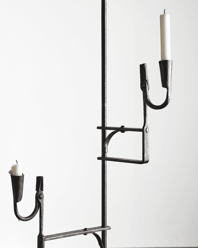 Unique XL Primitive French Rush Light/Candelabra