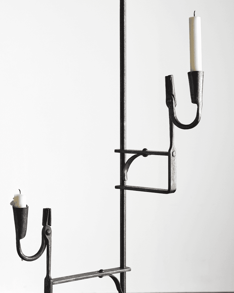 Unique XL Primitive French Rush Light/Candelabra