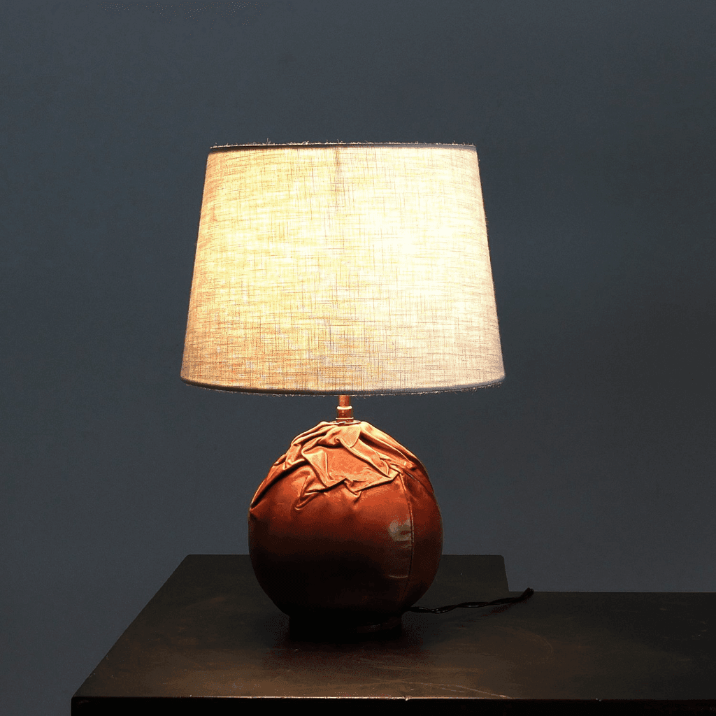 French C.1960s leather Table Lamp