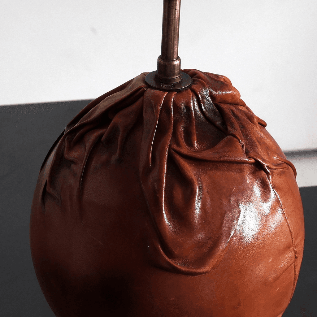 French C.1960s leather Table Lamp