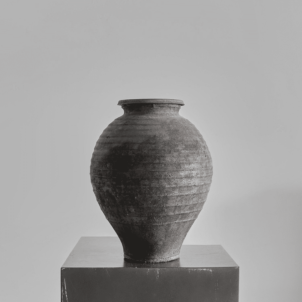 19Th C. Black Terracotta Portuguese Vessel