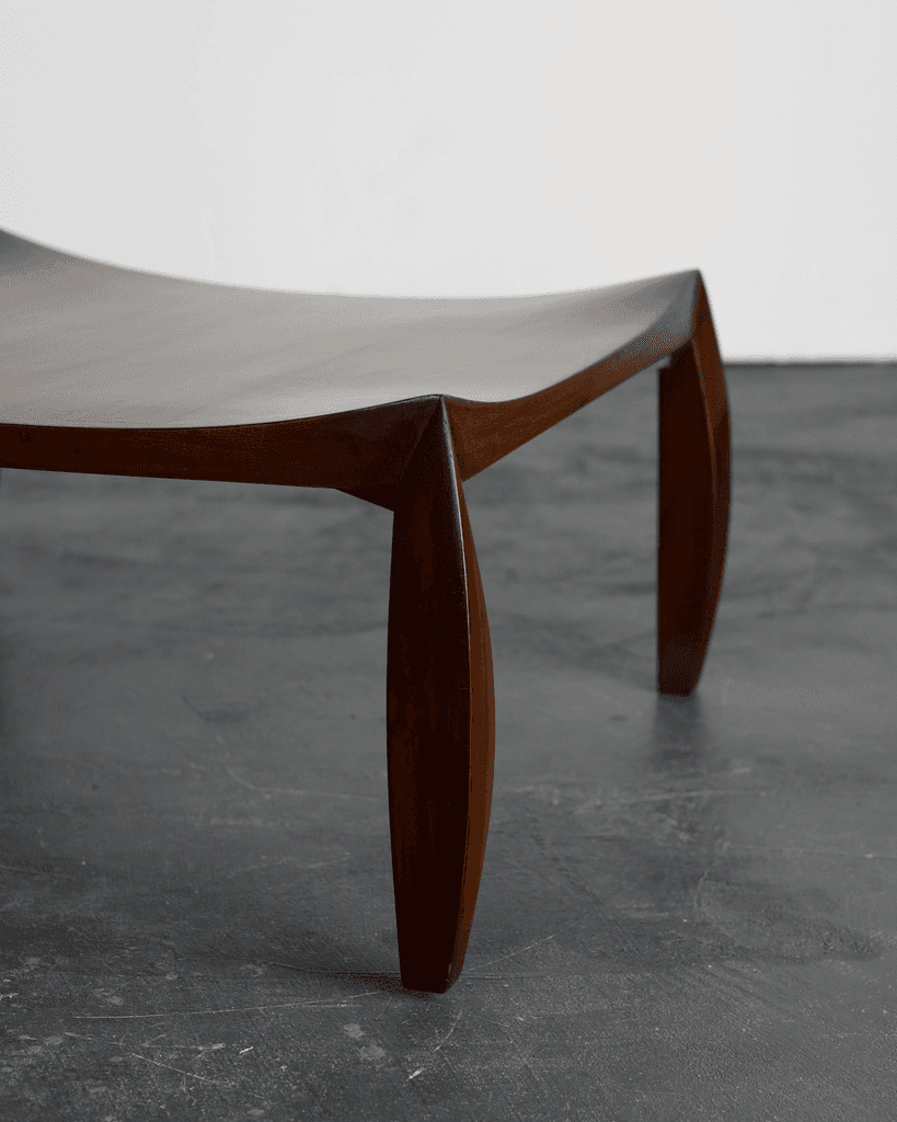Unusual French C.1960s Walnut Coffee Table
