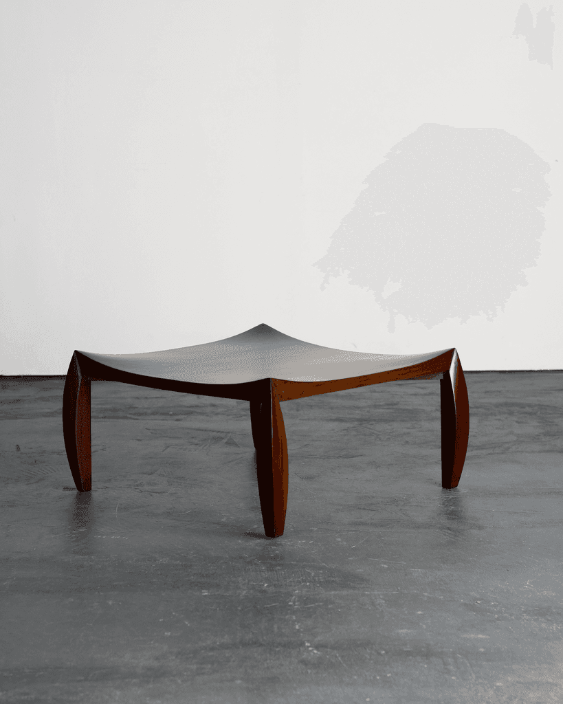 Unusual French C.1960s Walnut Coffee Table