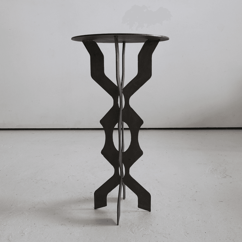 Northern Italian Cut Steel Side Table