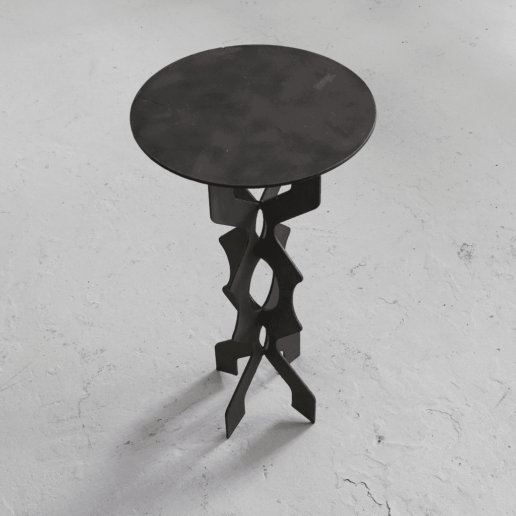 Northern Italian Cut Steel Side Table