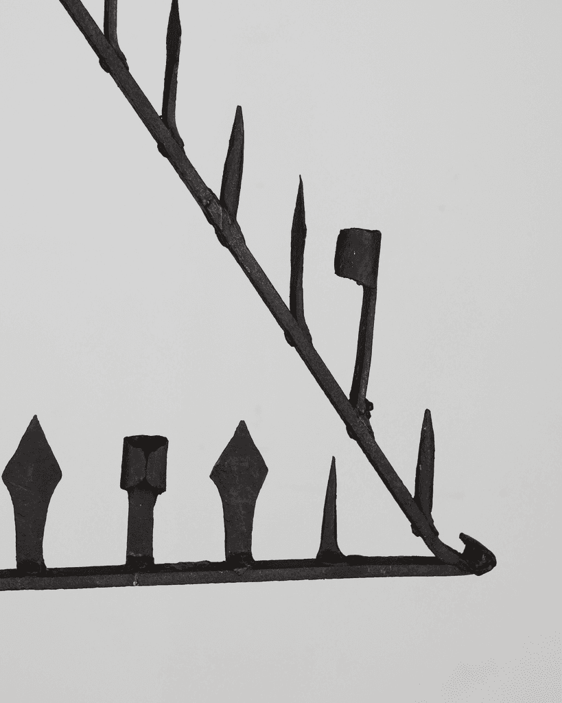 Primitive XL Late 17th C. Forged Iron Candelabra