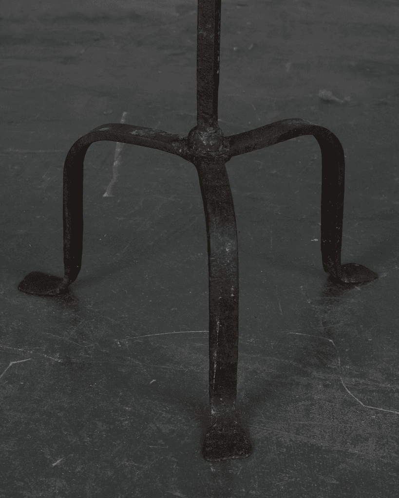 Primitive XL Late 17th C. Forged Iron Candelabra