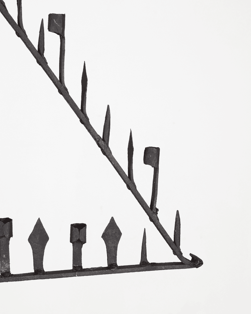 Primitive XL Late 17th C. Forged Iron Candelabra