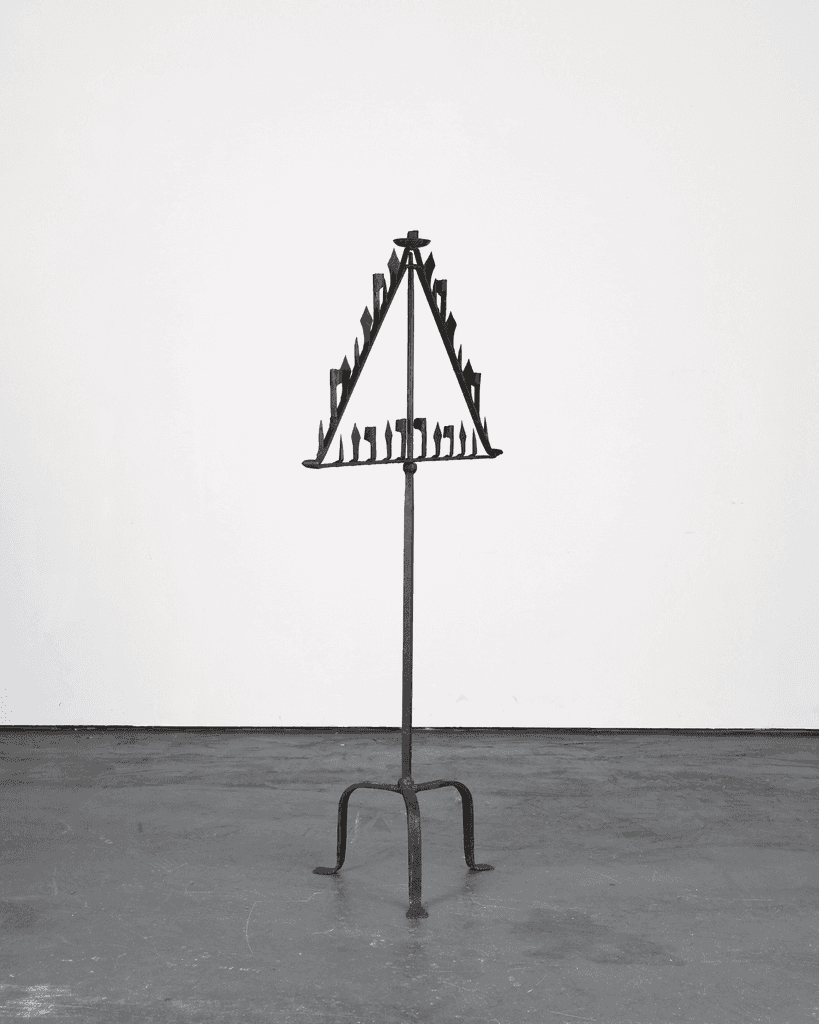 Primitive XL Late 17th C. Forged Iron Candelabra