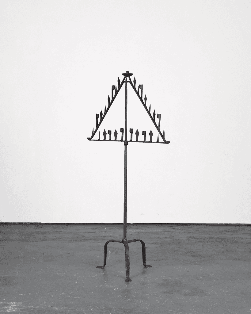 Primitive XL Late 17th C. Forged Iron Candelabra
