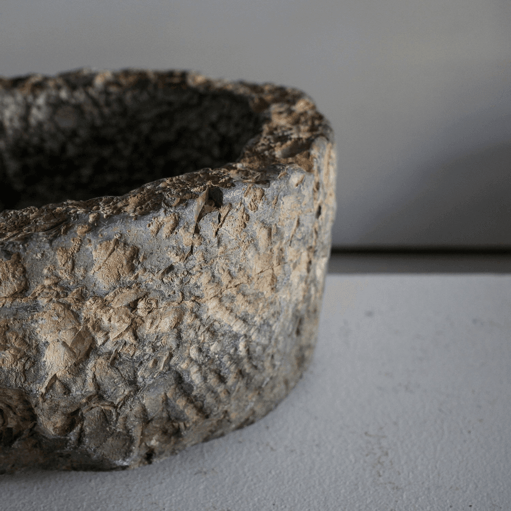 Large Ancient Carved Stone Portuguese Vessel