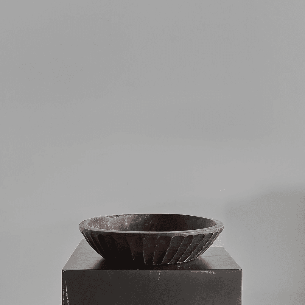 Primitive Gouged Cedar Japanese Bowl (1)