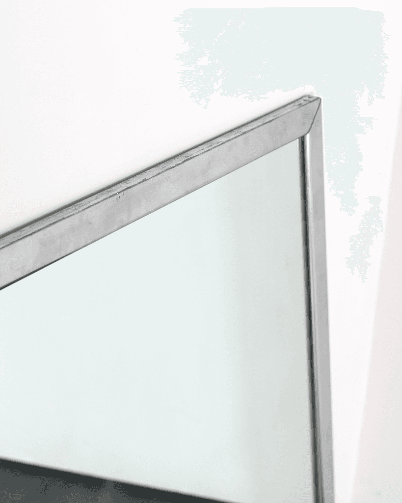 Large French C.1930s Chromed Brass Bistro Mirror