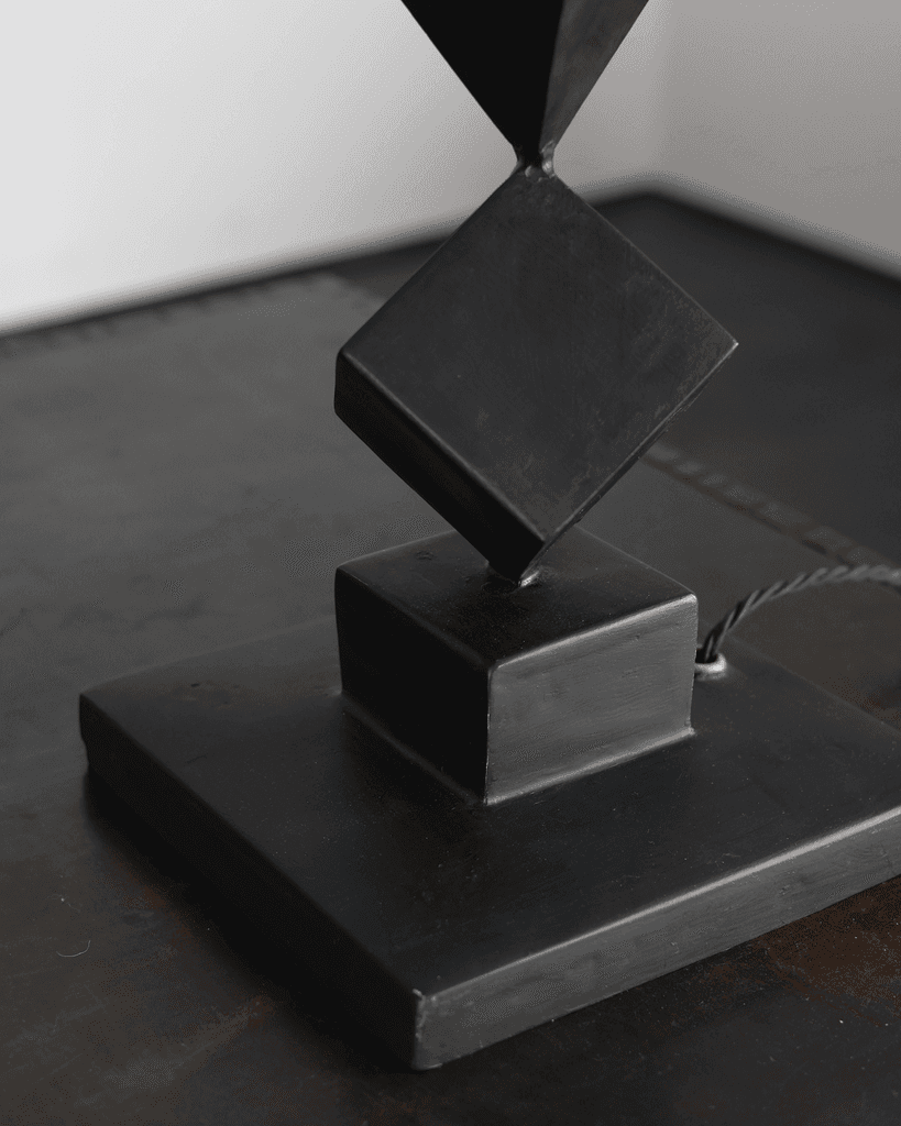 C.1950s Oversized Artist Made Geometric Table Lamp