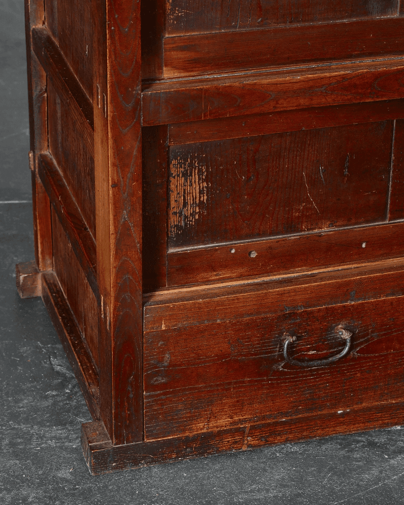 Tall Early Meiji Period Japanese Tansu Cabinet