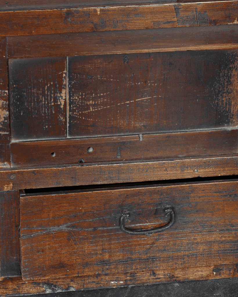 Tall Early Meiji Period Japanese Tansu Cabinet