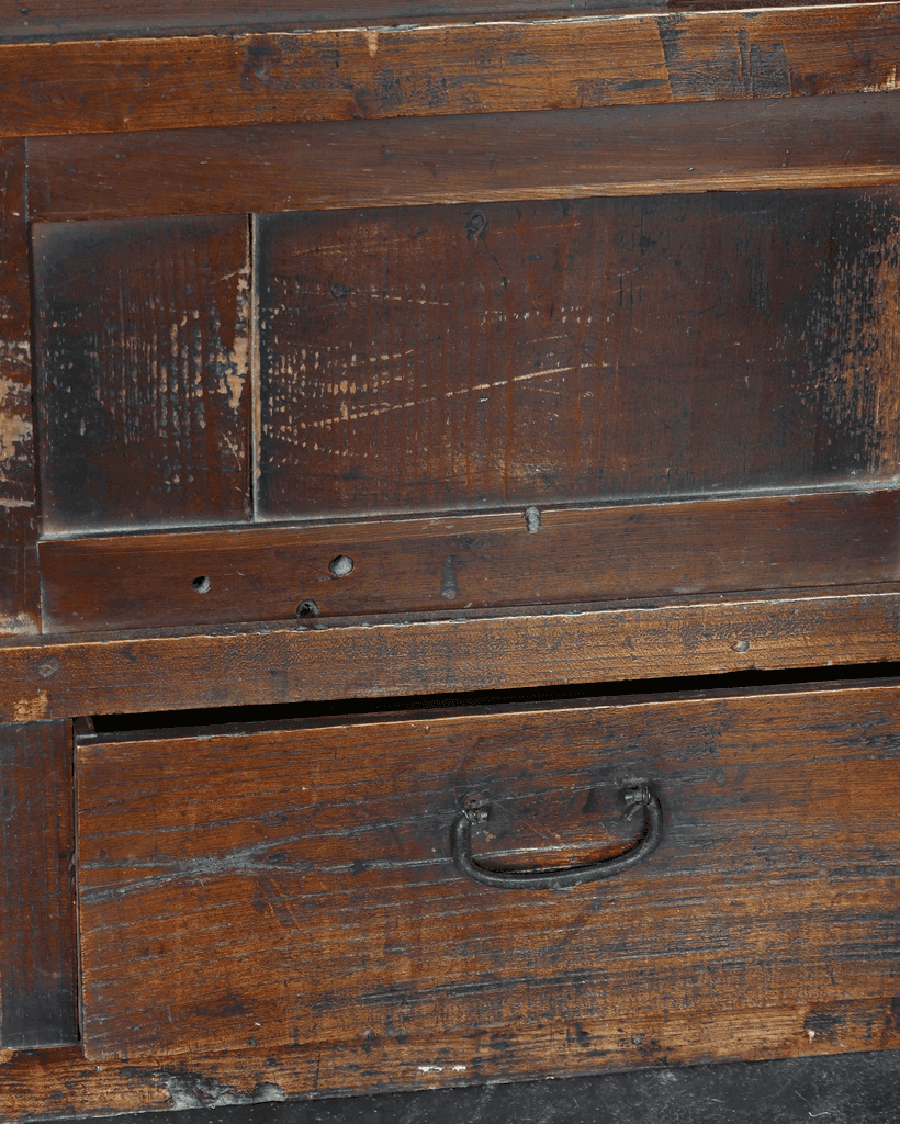 Tall Early Meiji Period Japanese Tansu Cabinet
