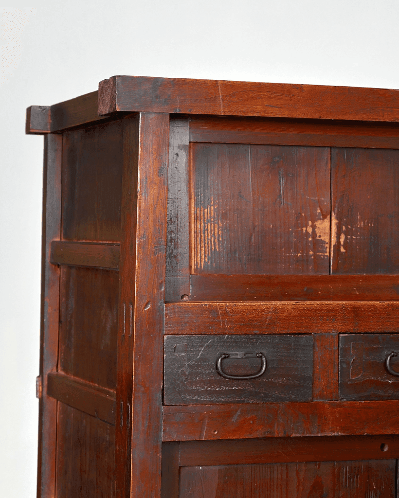 Tall Early Meiji Period Japanese Tansu Cabinet