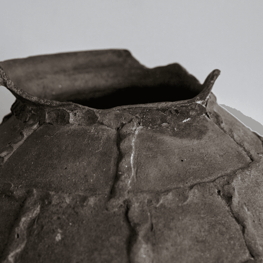18Th C. Black Terracotta Portuguese Vessel