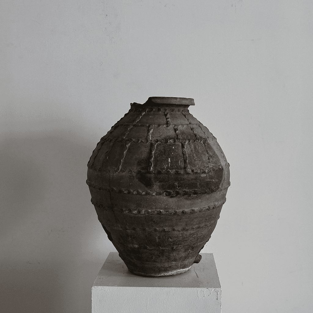 18Th C. Black Terracotta Portuguese Vessel