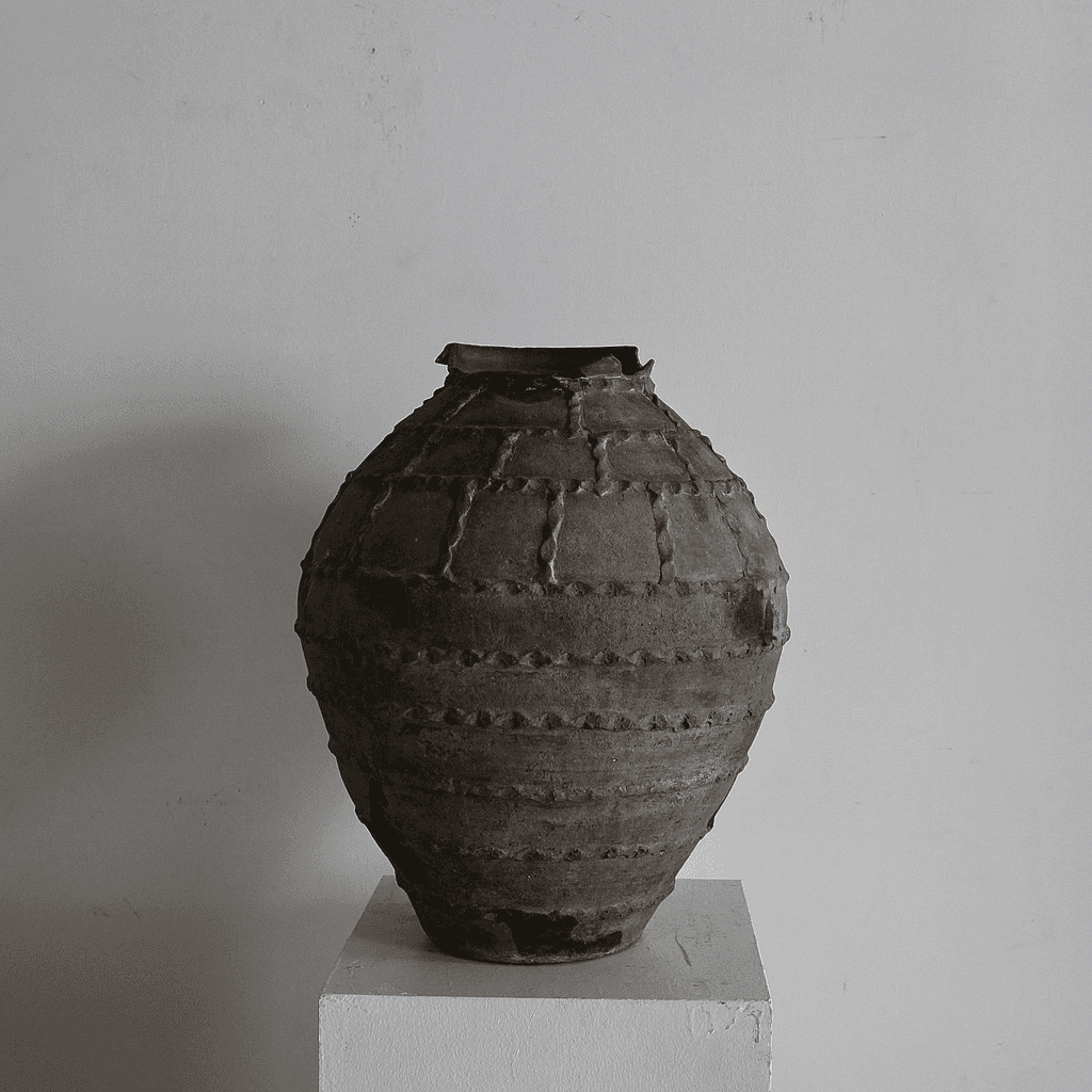 18Th C. Black Terracotta Portuguese Vessel