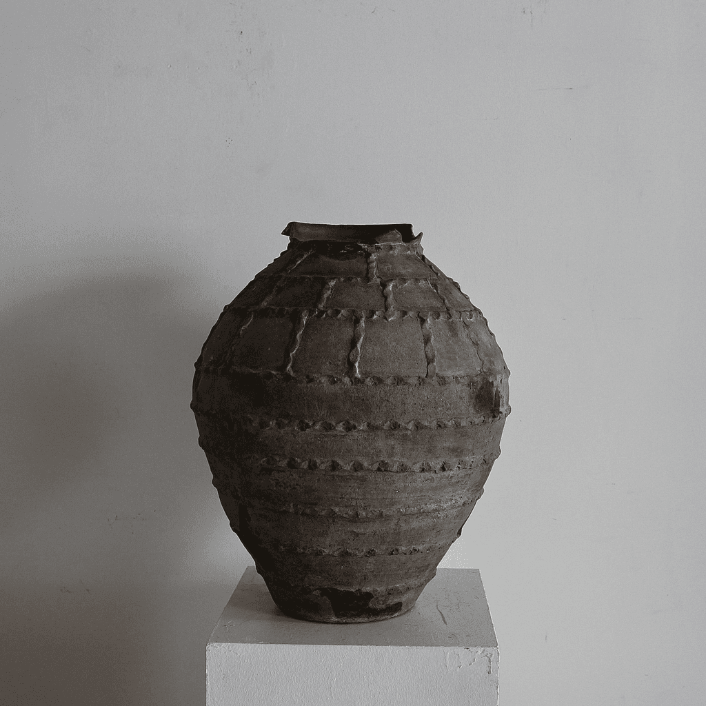 18Th C. Black Terracotta Portuguese Vessel