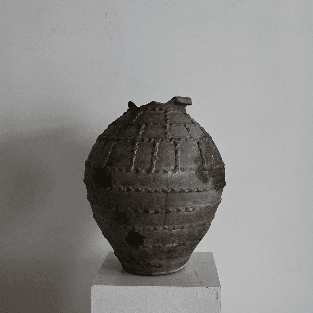 18Th C. Black Terracotta Portuguese Vessel