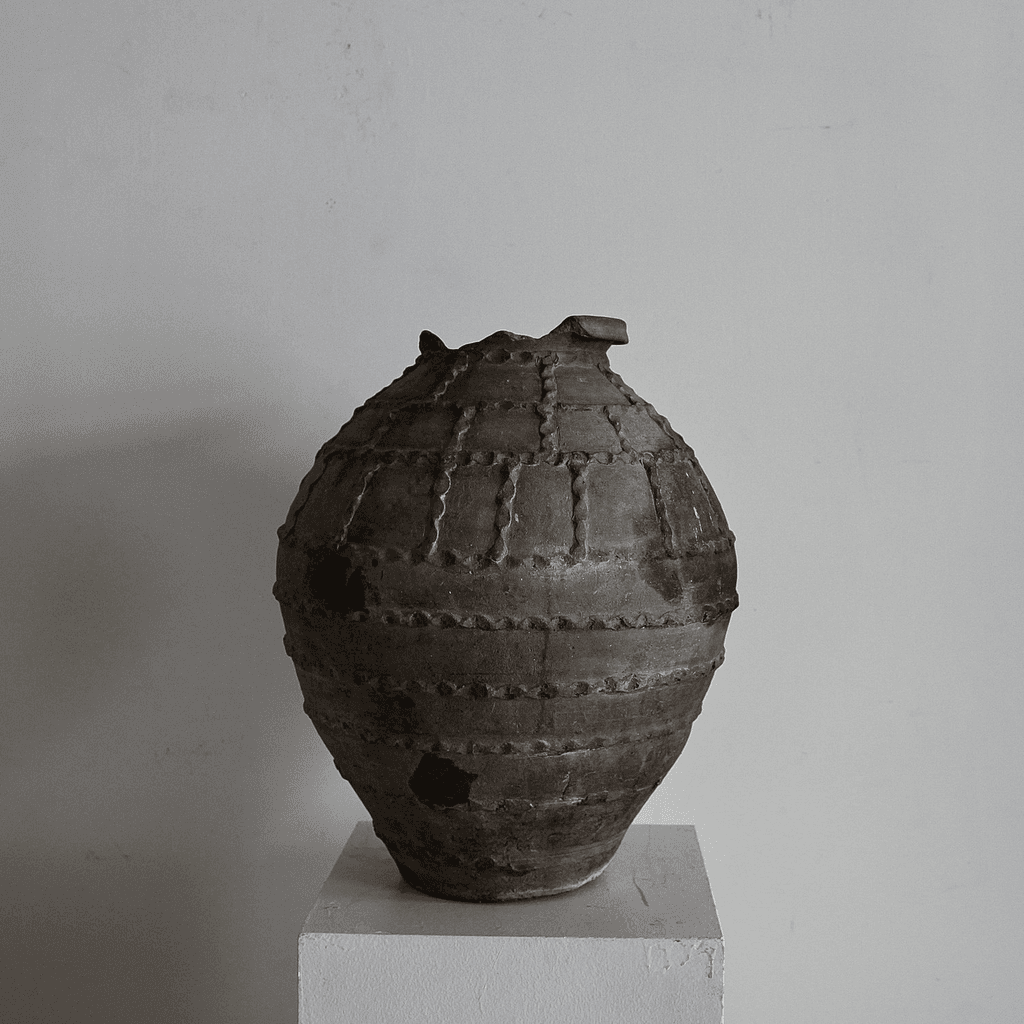 18Th C. Black Terracotta Portuguese Vessel