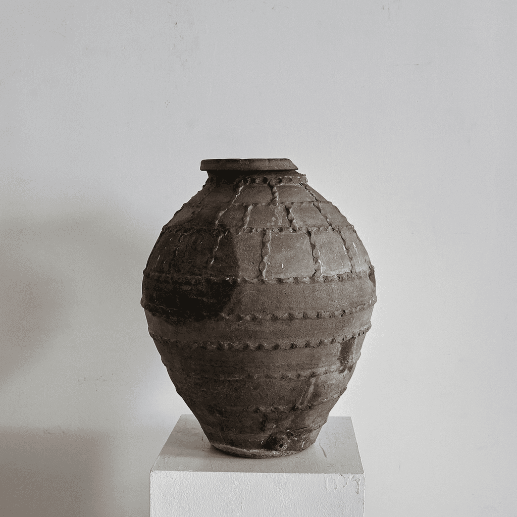 18Th C. Black Terracotta Portuguese Vessel