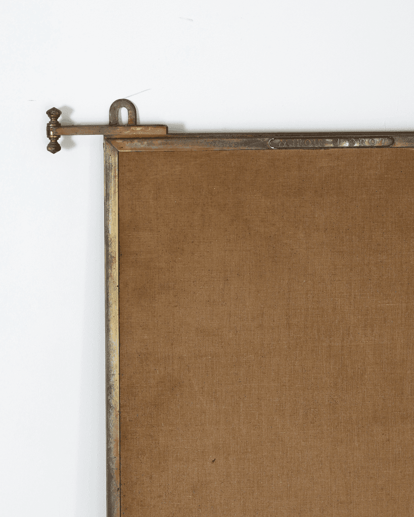 A Large 1930s Brass Triptych Mirror By Brut Of Paris