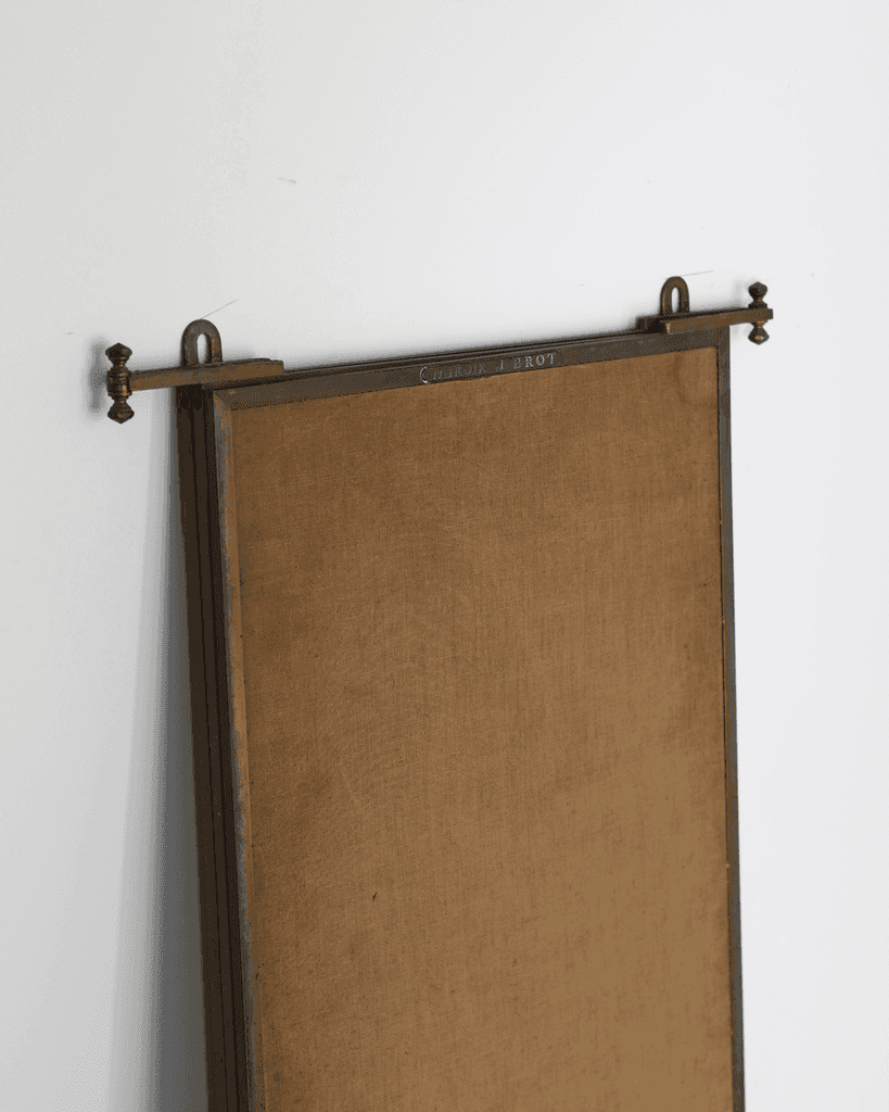 A Large 1930s Brass Triptych Mirror By Brut Of Paris