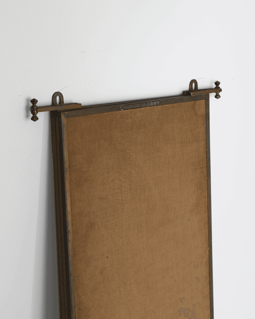A Large 1930s Brass Triptych Mirror By Brut Of Paris