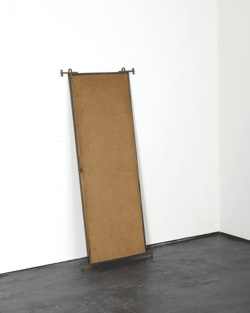 A Large 1930s Brass Triptych Mirror By Brut Of Paris
