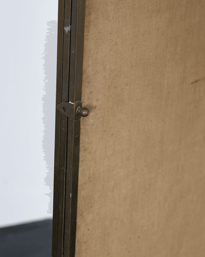 A Large 1930s Brass Triptych Mirror By Brut Of Paris