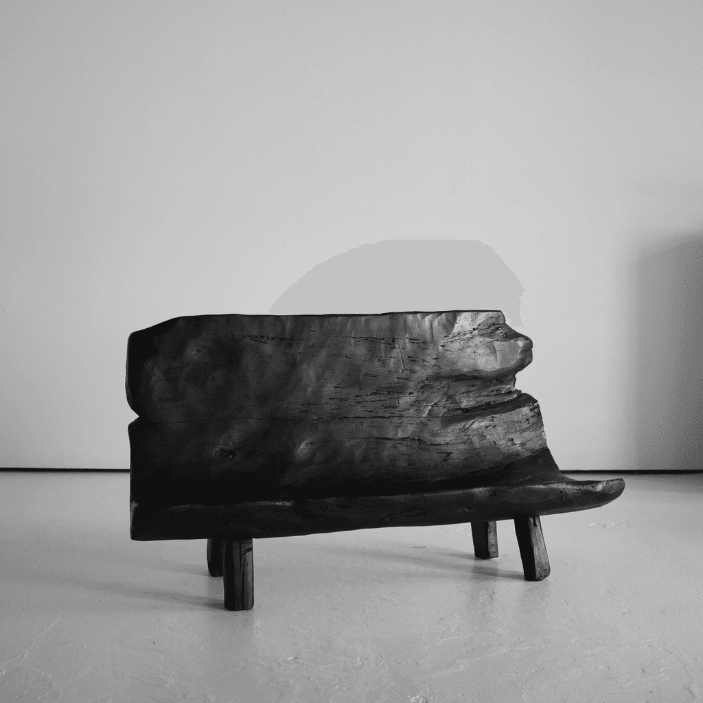 Exceptionally Rare Early 19th Century Iberian Dug-Out Bench