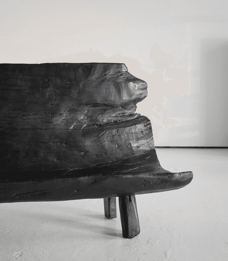 Exceptionally Rare Early 19th Century Iberian Dug-Out Bench