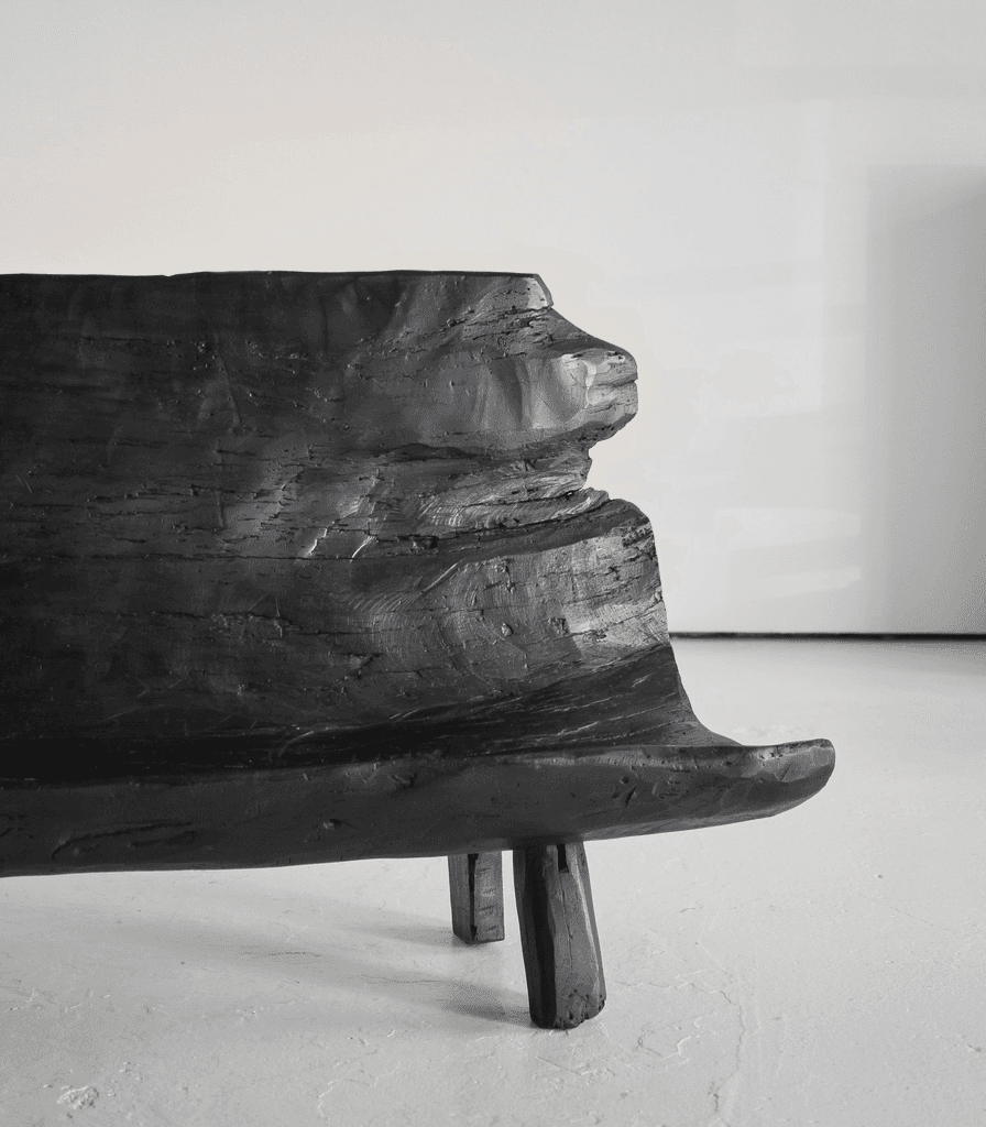 Exceptionally Rare Early 19th Century Iberian Dug-Out Bench
