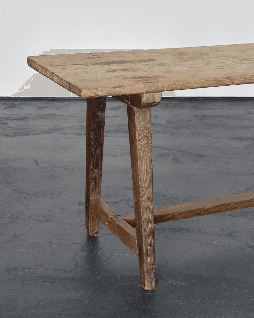 Primitive Bleached-Out Portuguese Early 19Th C. Console/Side Table