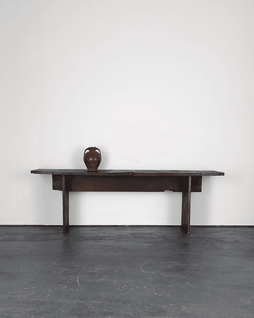 Long Primitive Console Table In 18th C. Portuguese Chestnut