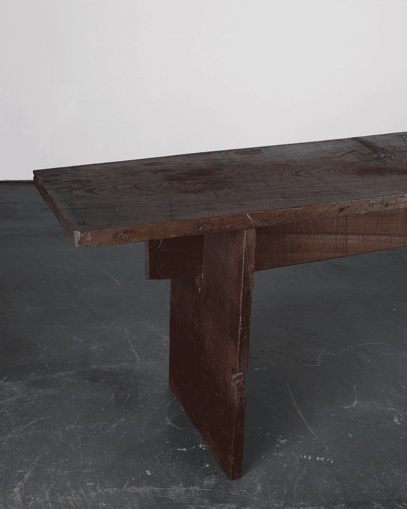 Long Primitive Console Table In 18th C. Portuguese Chestnut