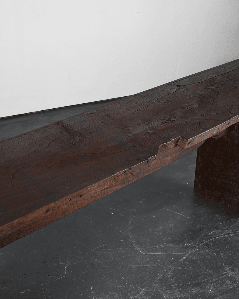 Long Primitive Console Table In 18th C. Portuguese Chestnut