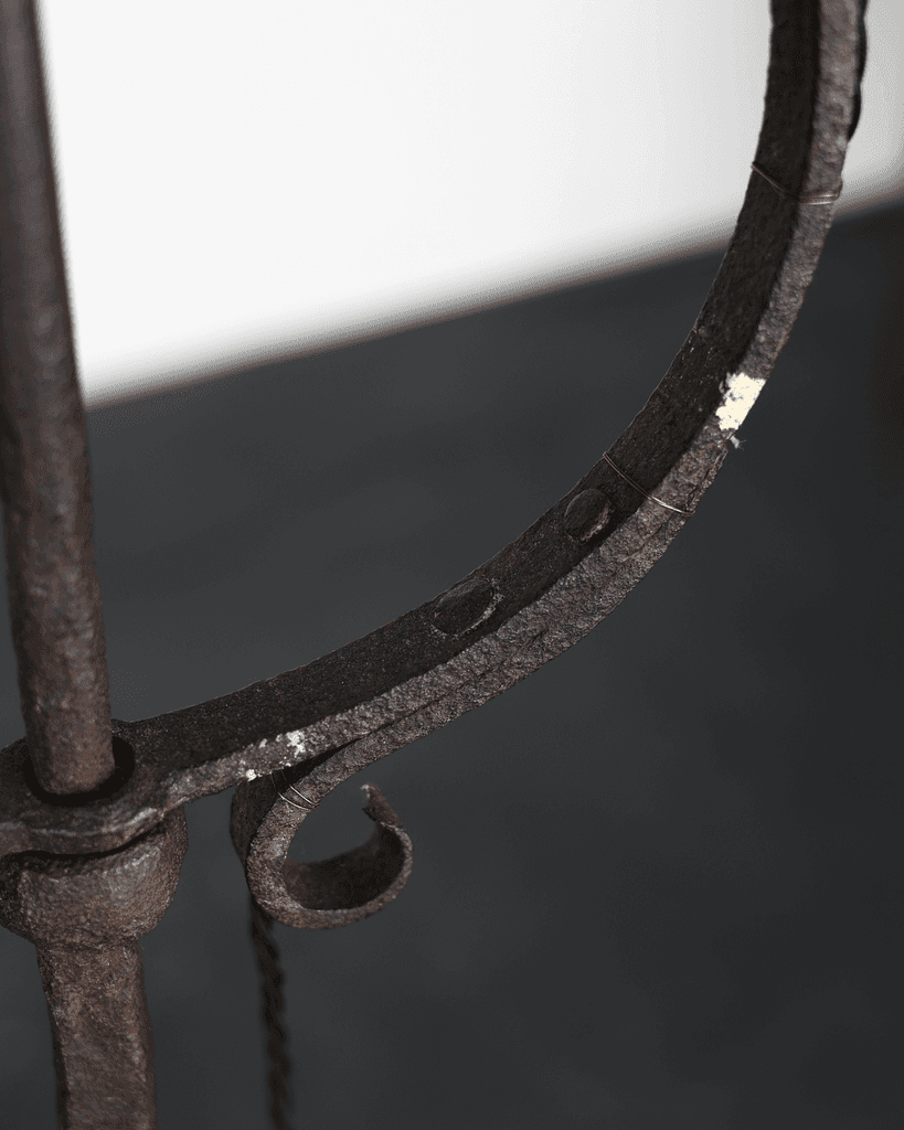 French Forged Iron Swing Arm Standard Lamp