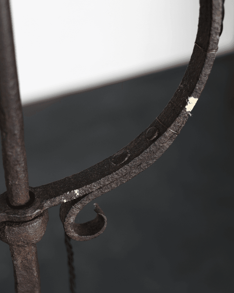 French Forged Iron Swing Arm Standard Lamp