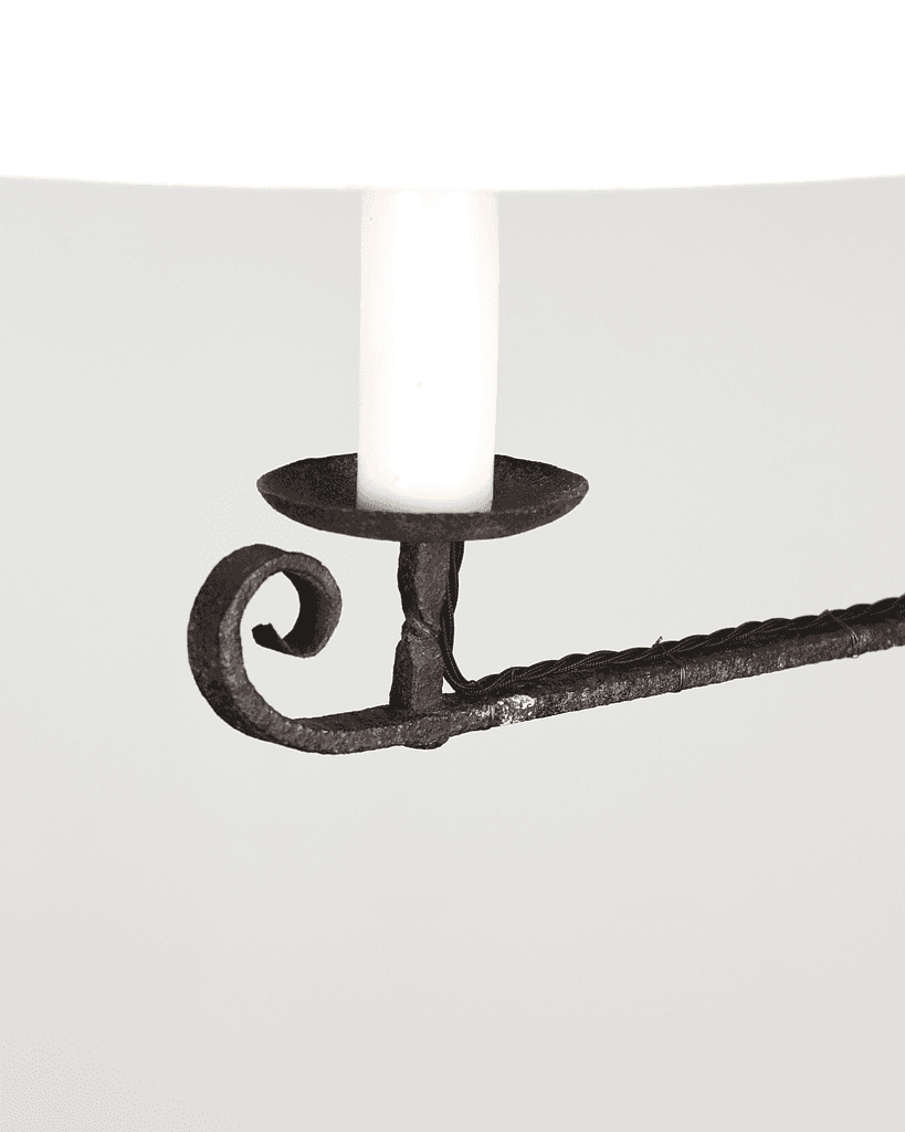 French Forged Iron Swing Arm Standard Lamp