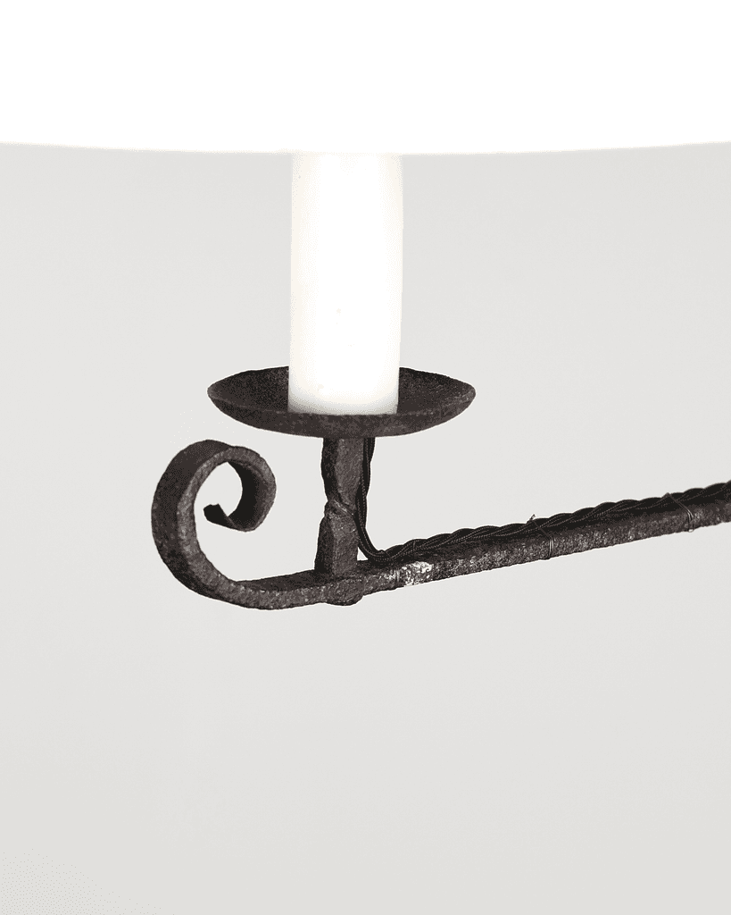French Forged Iron Swing Arm Standard Lamp