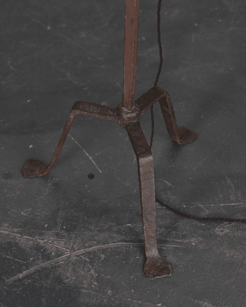 French Forged Iron Swing Arm Standard Lamp
