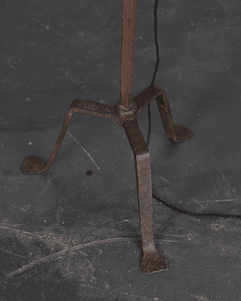 French Forged Iron Swing Arm Standard Lamp