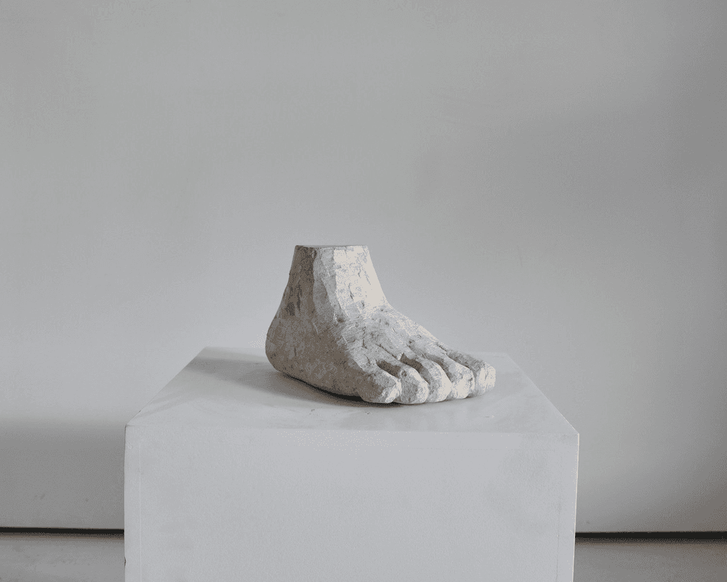 Large Sculptural Carved Stone Foot